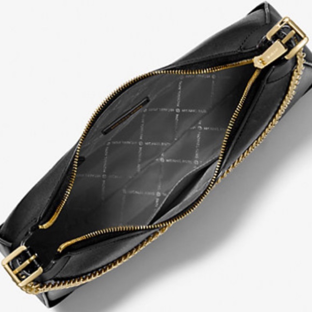 Michael Kors Wilma Large Black Leather Shoulder Bag - Picture 3 of 5